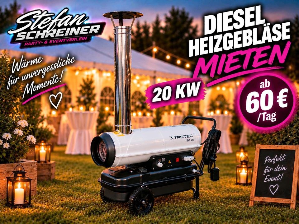 Diesel Heizgebläse Zeltheizung 20 KW mieten in Extertal