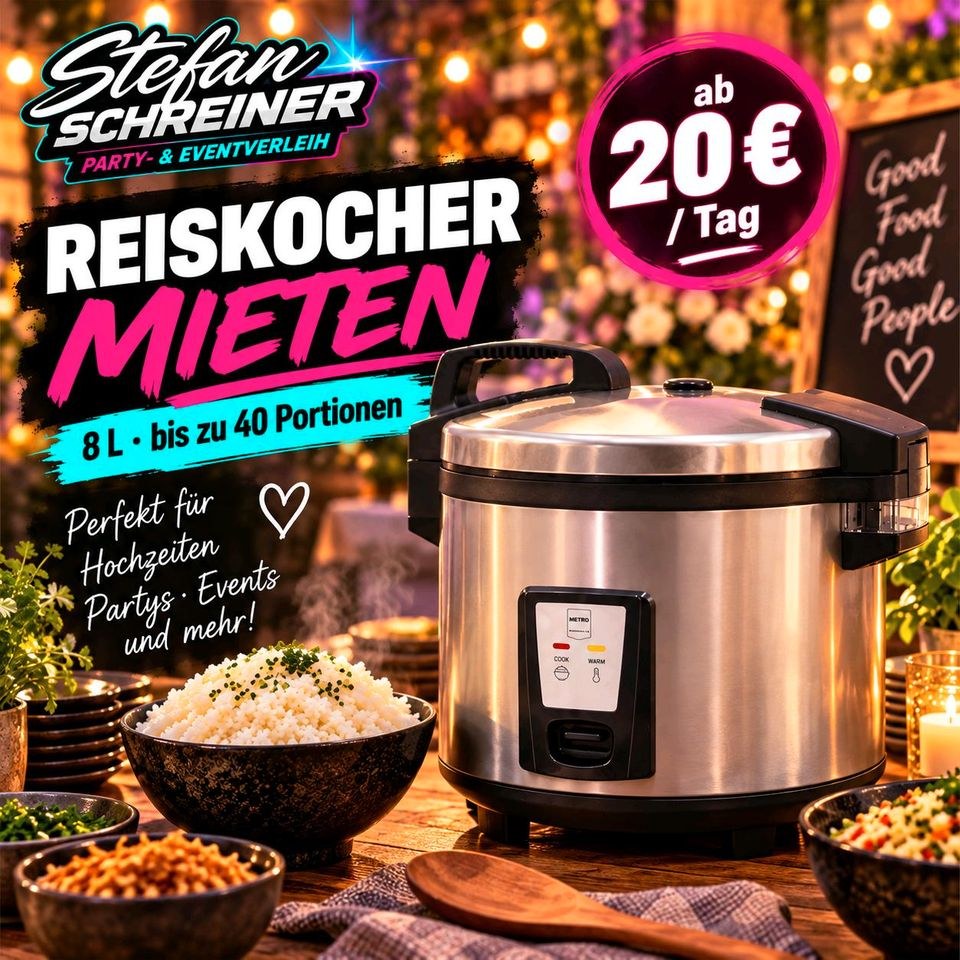 Reiskocher 8 Liter mieten bei Party- und Eventverleih – das Besondere