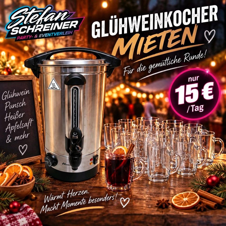 Glühweinkocher mieten in Extertal – für Fest & Ausschank