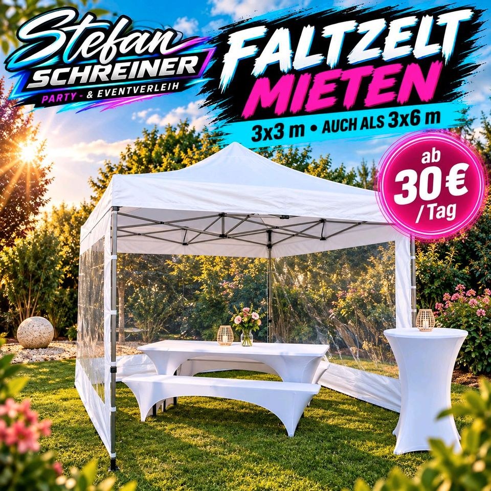 Faltzelt Faltpavillon Pavillon 3x3m 3x6m mieten in Extertal