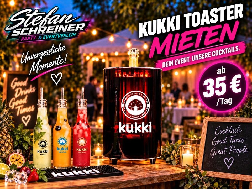 Kukki Toaster Cocktailmaschine mieten bei Party- und Eventverleih