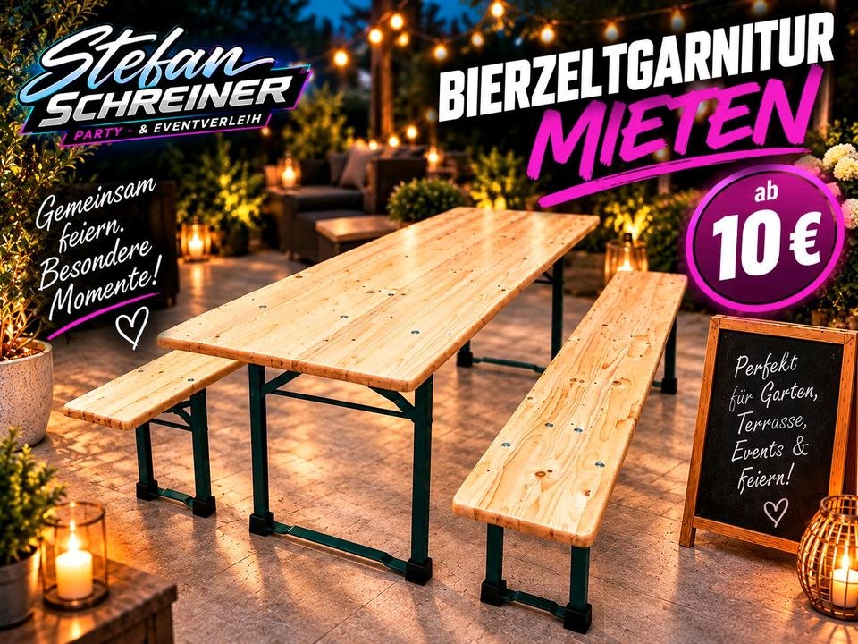 Bierzeltgarnitur mieten in Extertal – Sitzplätze für alle