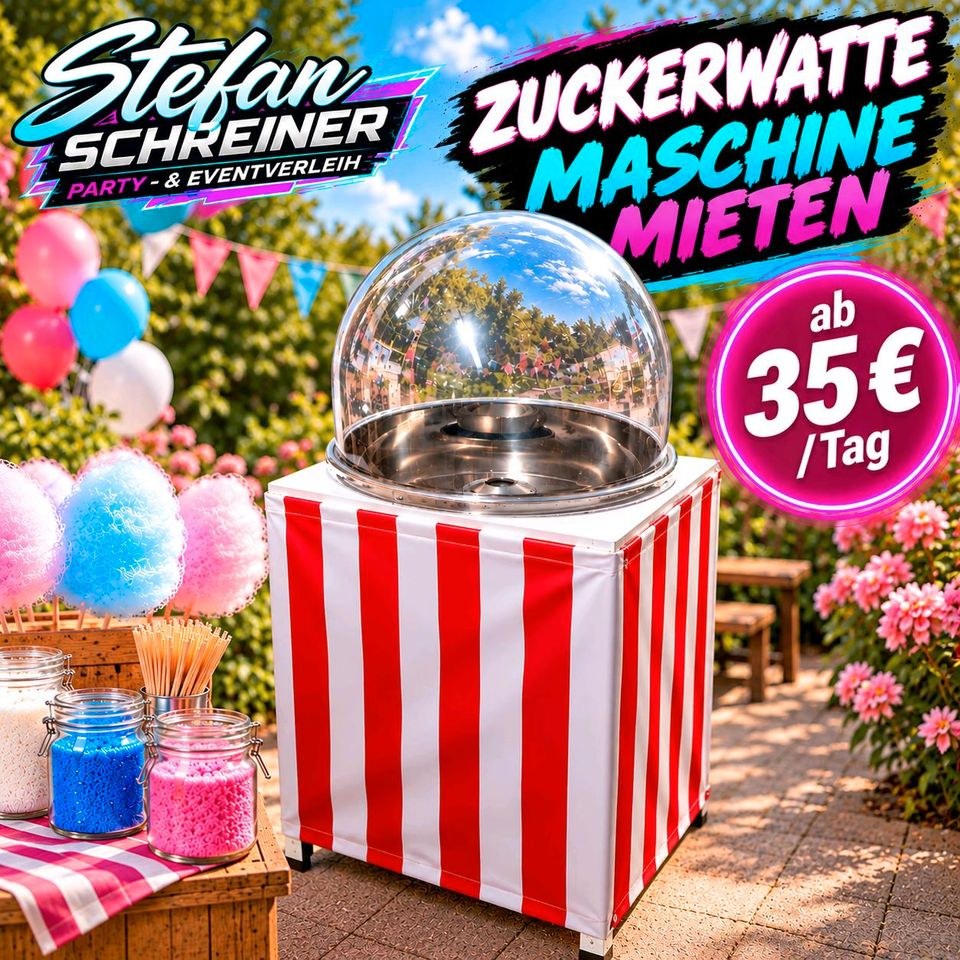 Zuckerwattemaschine mieten bei Party- und Eventverleih