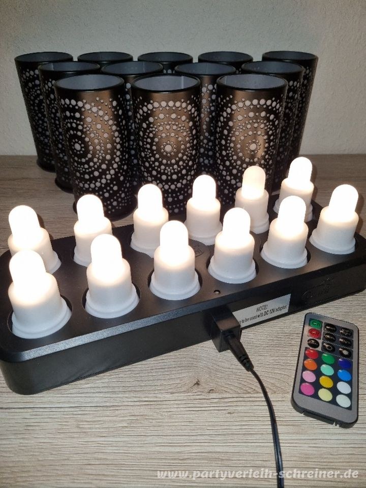 12 mehrfarbige LED Teelichter inkl mieten bei Party- und Eventverleih