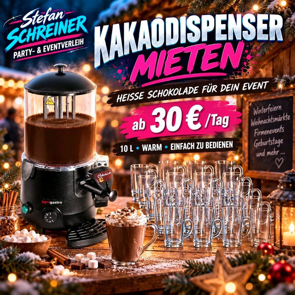 Kakaodispenser 10 Liter mieten in Extertal – für Fest & Ausschank