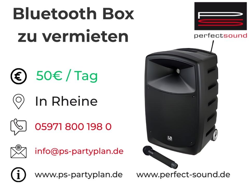 Bluetoothbox Bluetooth Lautsprecher Akku Speaker mieten in Rheine