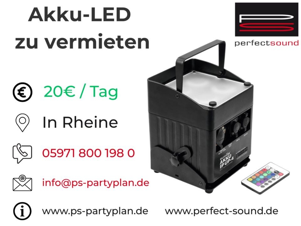 Tragbare Akku LED Scheinwerfer Spot mieten bei perfect sound