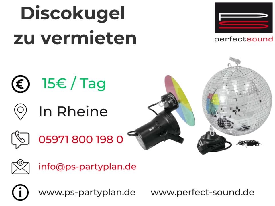 Discokugel Partykugel Effektkugel mieten bei perfect sound