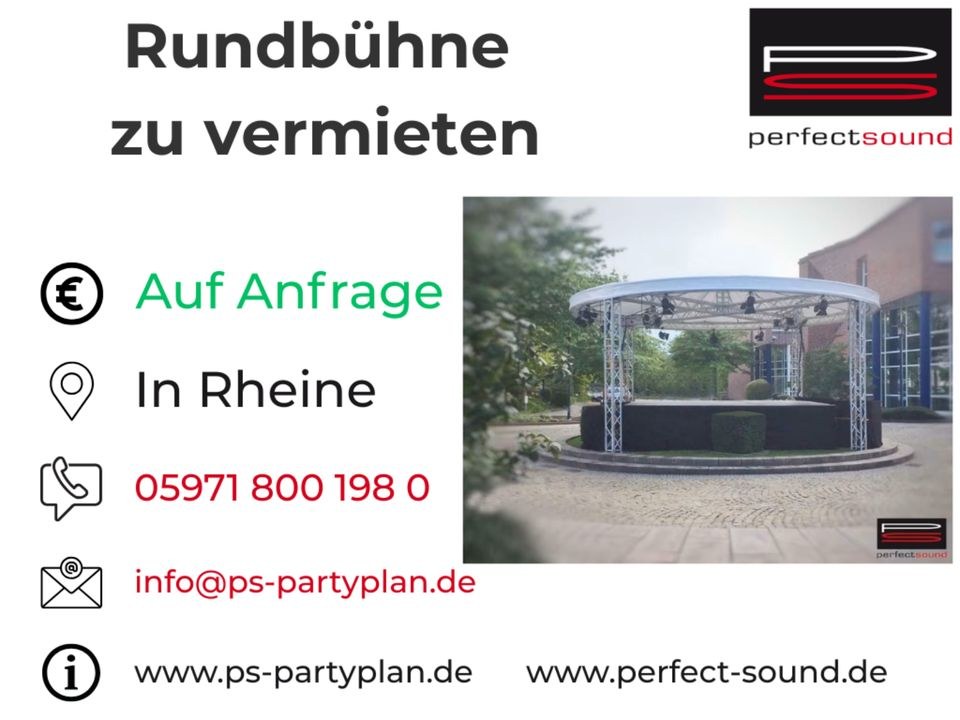 Rundbühne Bühnenpodest Bühne Bühnenplattform mieten bei perfect sound