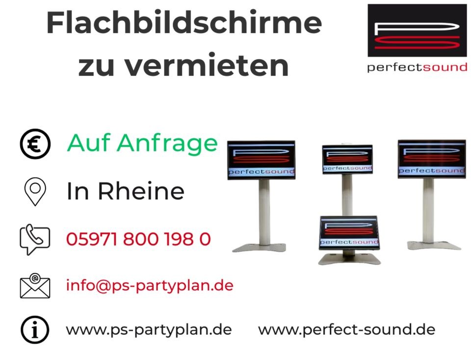 Flachbildschirm TV Monitor mieten in Rheine – großes Bild für alle