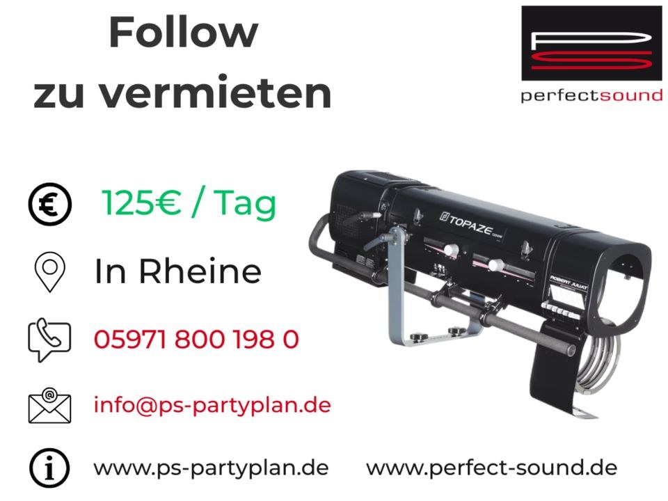 Follow Spot Scheinwerfer Bühnenlicht mieten bei perfect sound