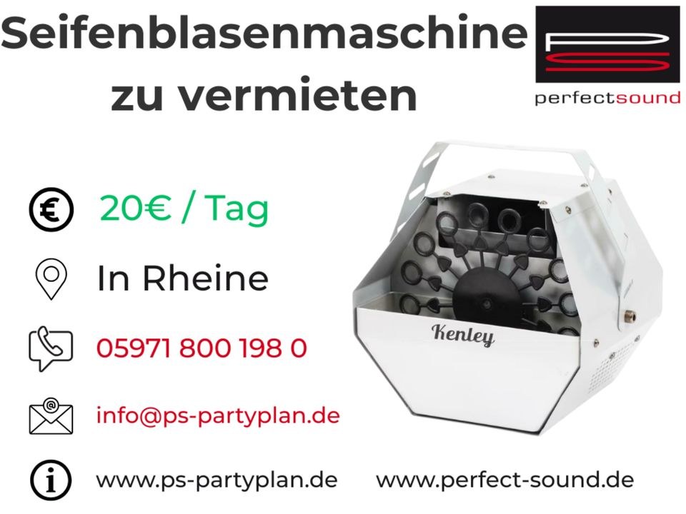 Seifenblasenmaschine Bubble Machine Partyblasen mieten in Rheine