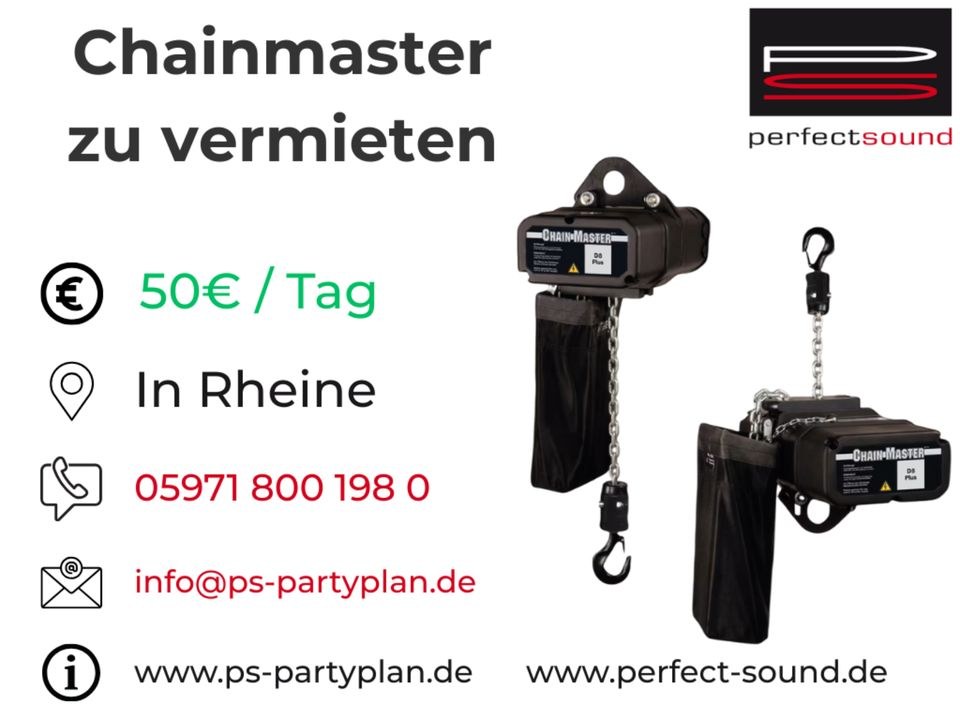 Chainmaster D8+ Motorzug Bühnenmotor Rigging mieten bei perfect sound