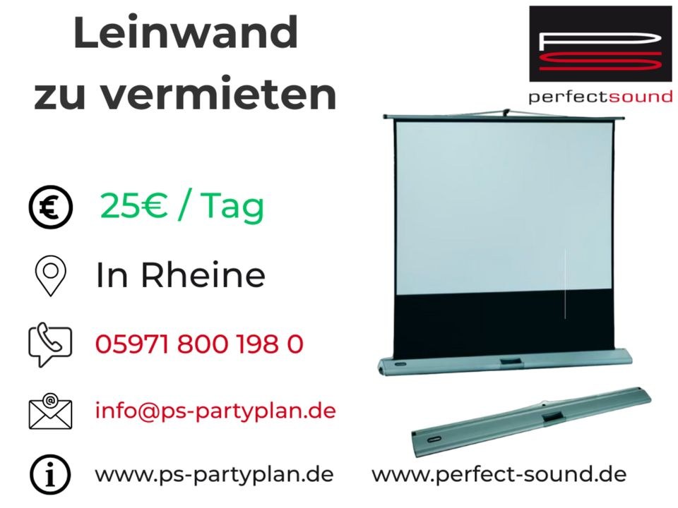 Leinwand Projektionsleinwand Beamer Präsentation mieten in Rheine