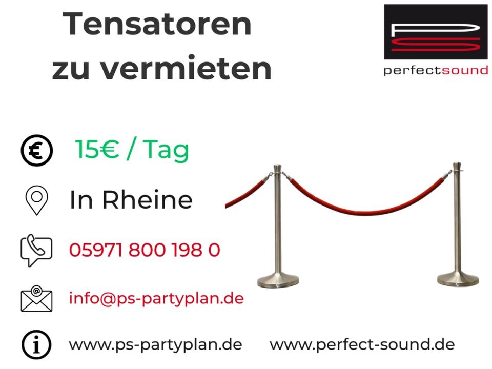 Tensatoren Absperrung Leitsystem Eventschutz mieten bei perfect sound