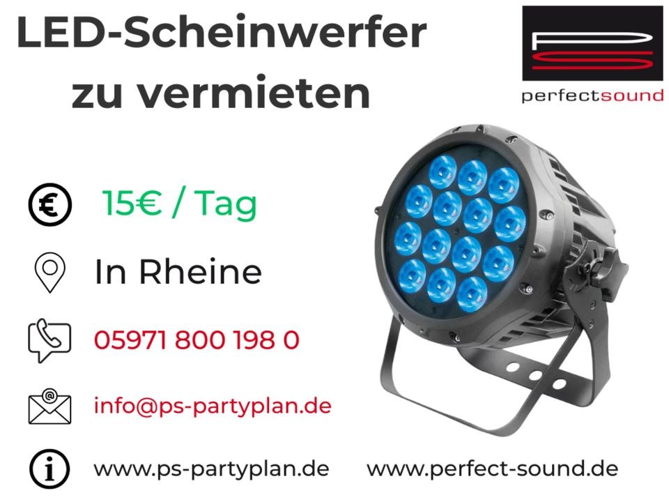 Scheinwerfer Bühnenlicht LED Spot Stage Light mieten bei perfect sound