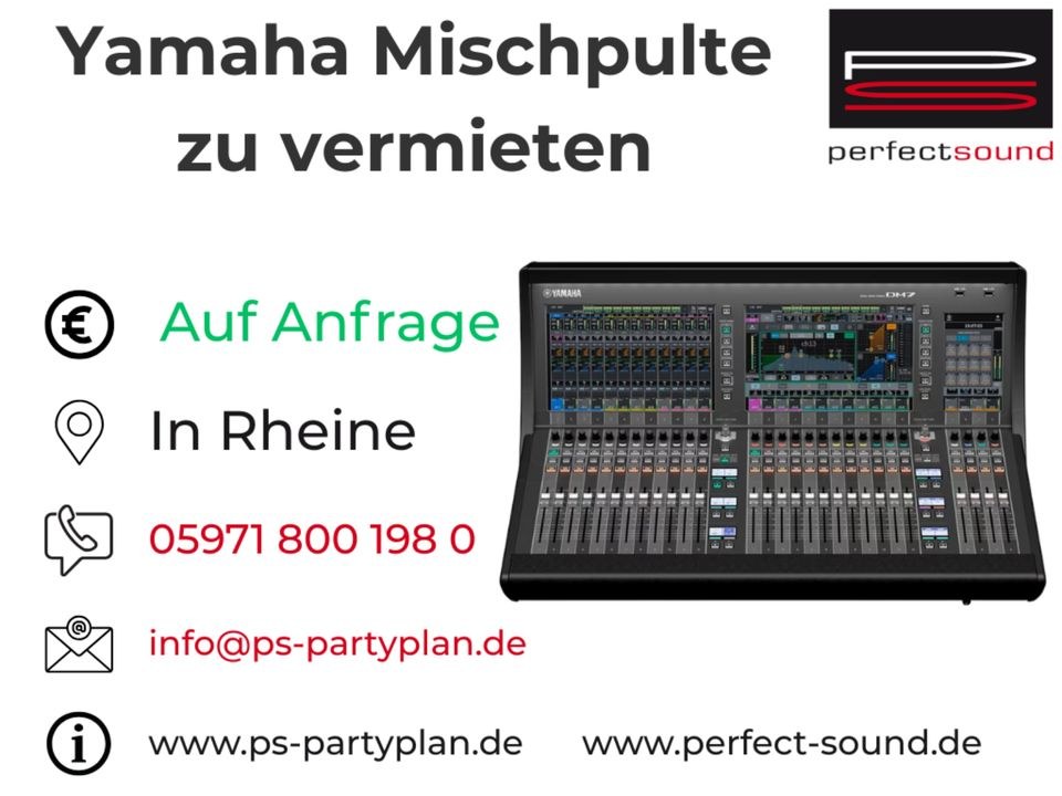 Yamaha Mischpult Audio Mixer Tonpult PA mieten bei perfect sound
