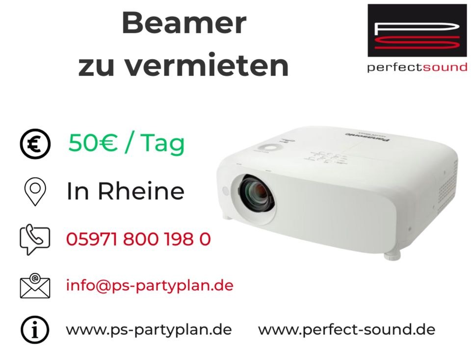 Beamer Projektor Leinwand Präsentationsgerät mieten bei perfect sound