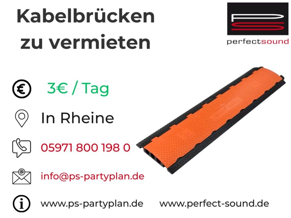 Kabelbrücken Kabelschutz Kabelkanal Eventbrücke mieten in Rheine
