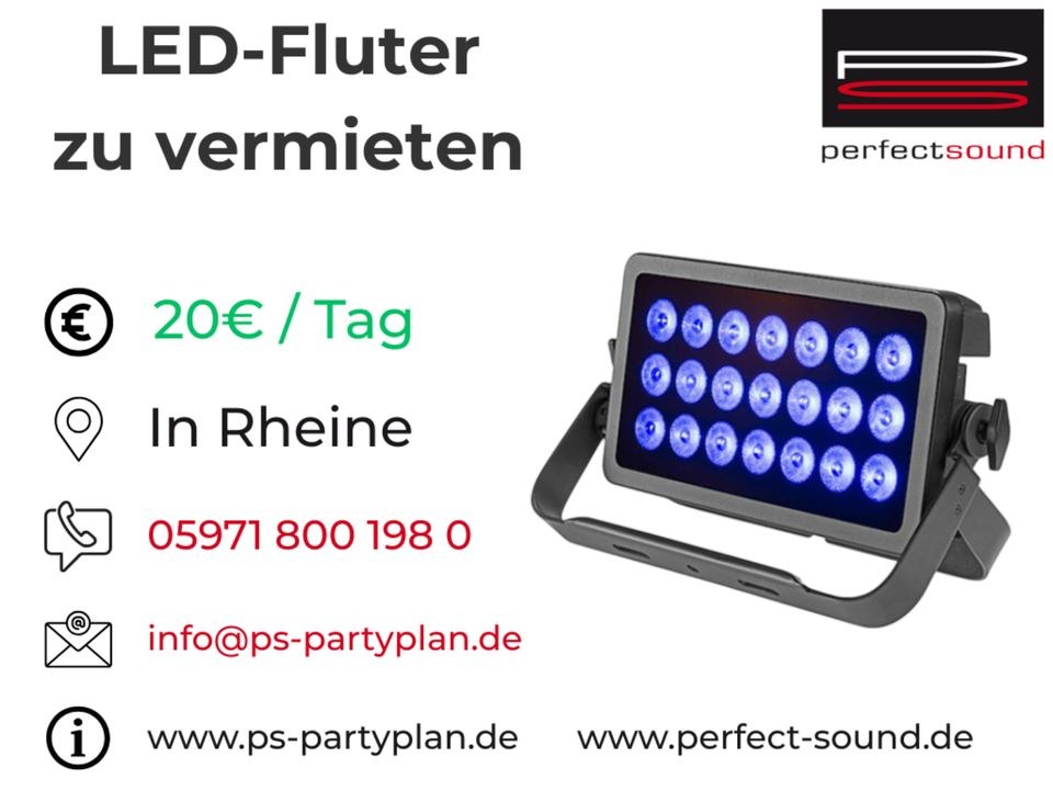 LED Fluter Scheinwerfer Bühnenlicht mieten bei perfect sound