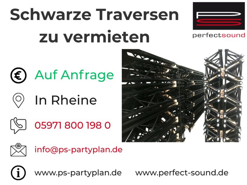 Traversen Schwarz Alutraversen Rigging mieten bei perfect sound