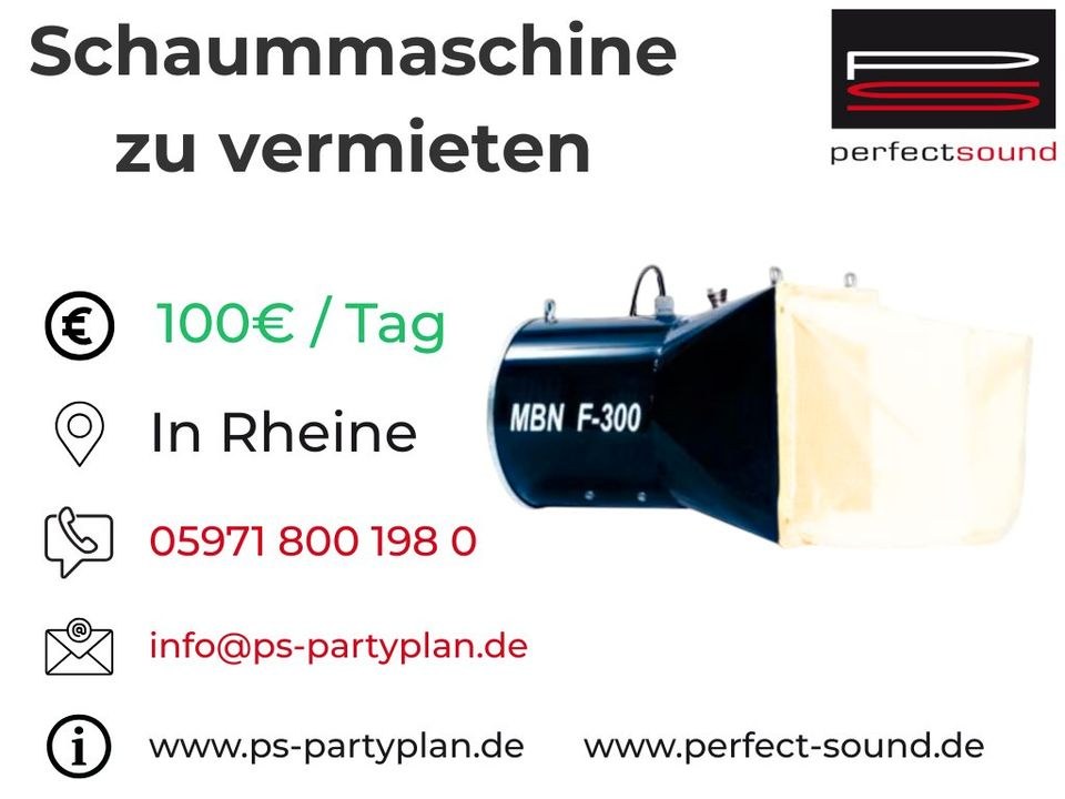 Schaummaschine Foam Machine Partyfoam mieten bei perfect sound