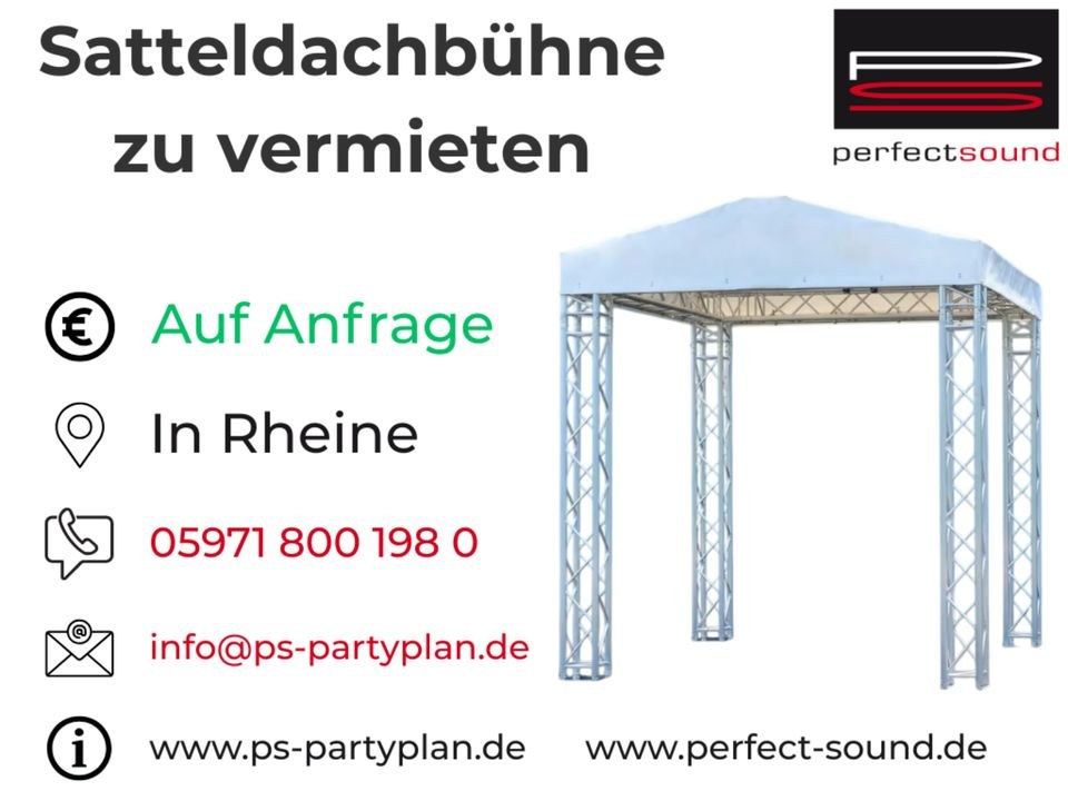 Satteldachbühne Bühne Eventbühne Überdachung mieten bei perfect sound