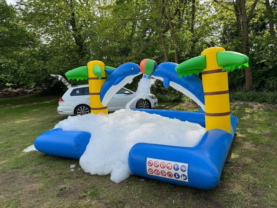 Wasser Hüpfburg Delfin bubble park mieten in Senne – 2