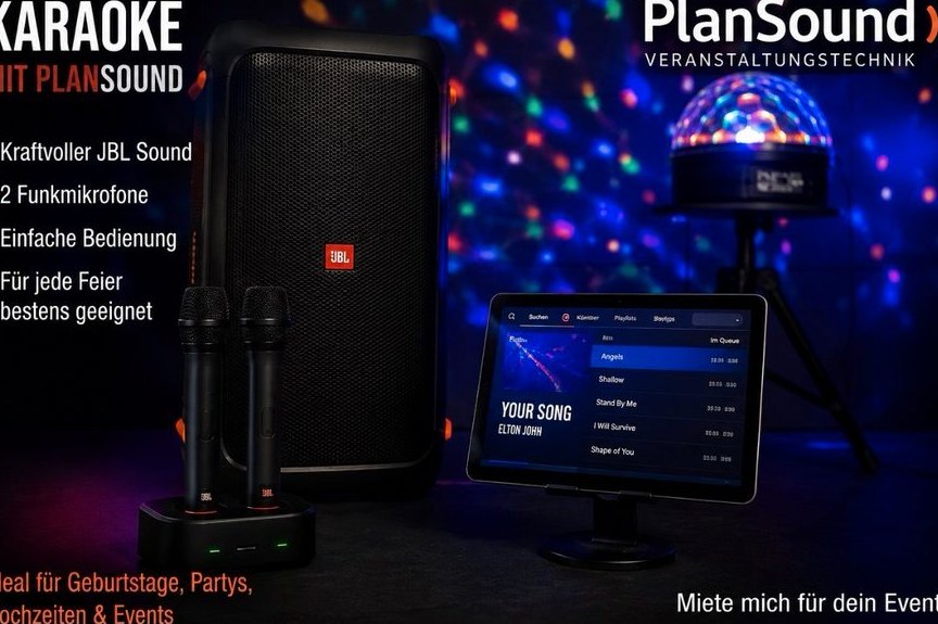Karaoke Service komplettes Equipment mieten bei PlanSound