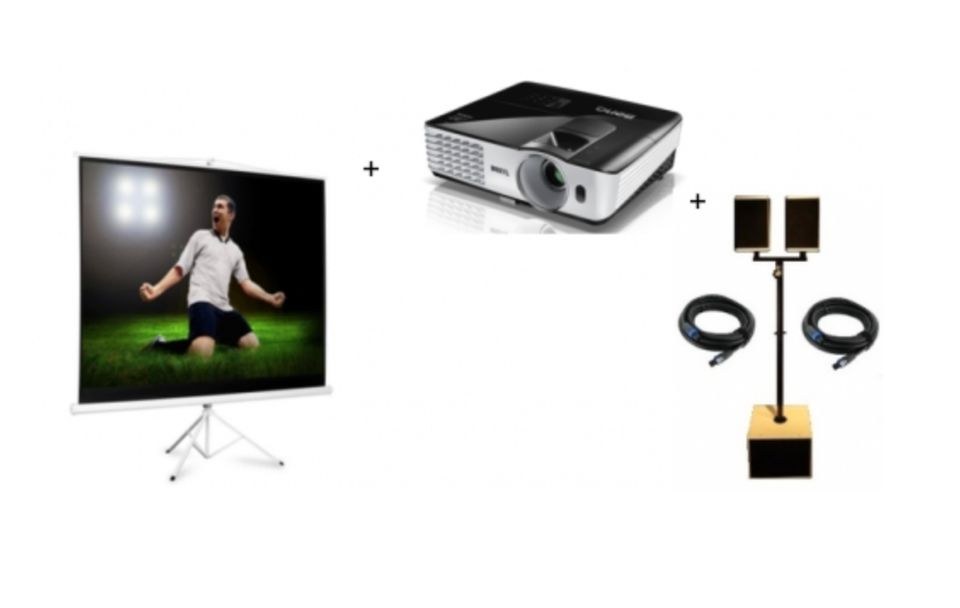 Entertainment Paket Beamer Leinwand Sound mieten bei PlanSound