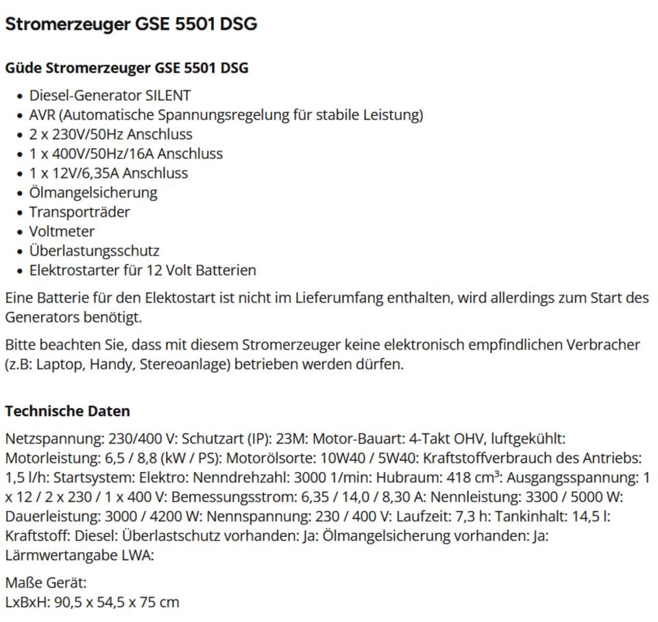 Stromgenerator Notstromgenerator Generator mieten in Gosen-Neu Zittau – 4