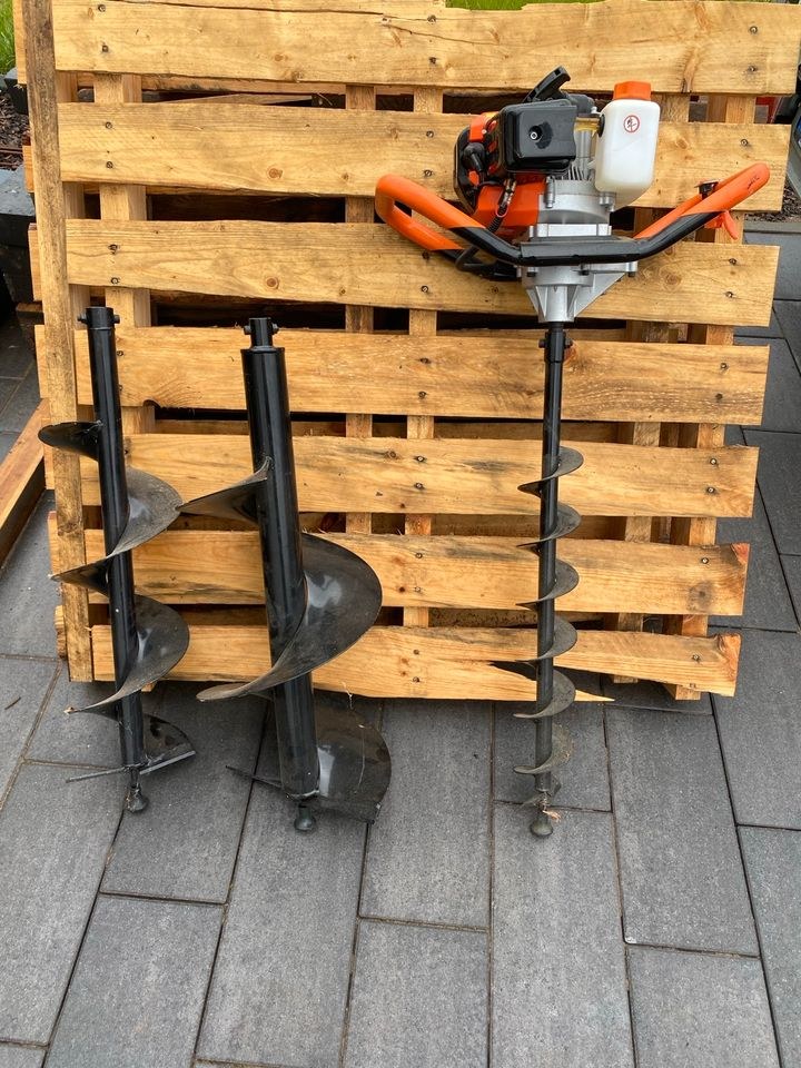 Erdbohrer Rüttelplatte Garten Zaunbau mieten bei PZ Dienstleistungen