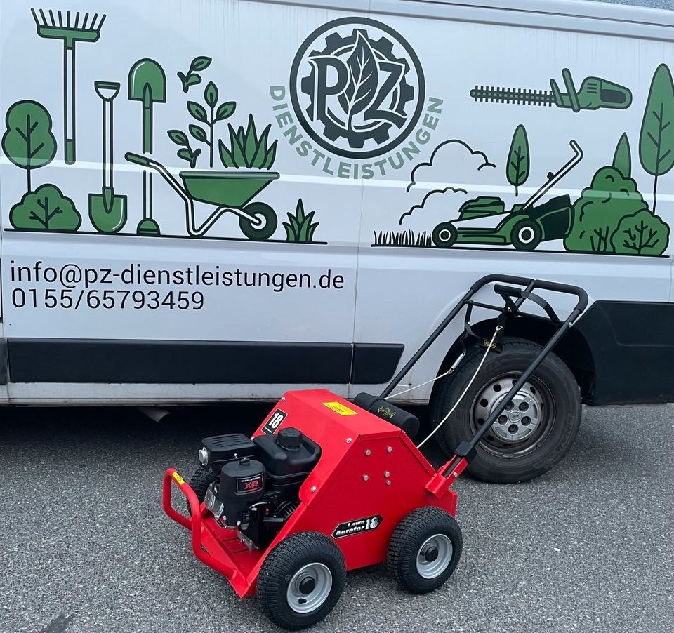 Aerifizierer Rasendrainage Rasenspecht mieten bei PZ Dienstleistungen