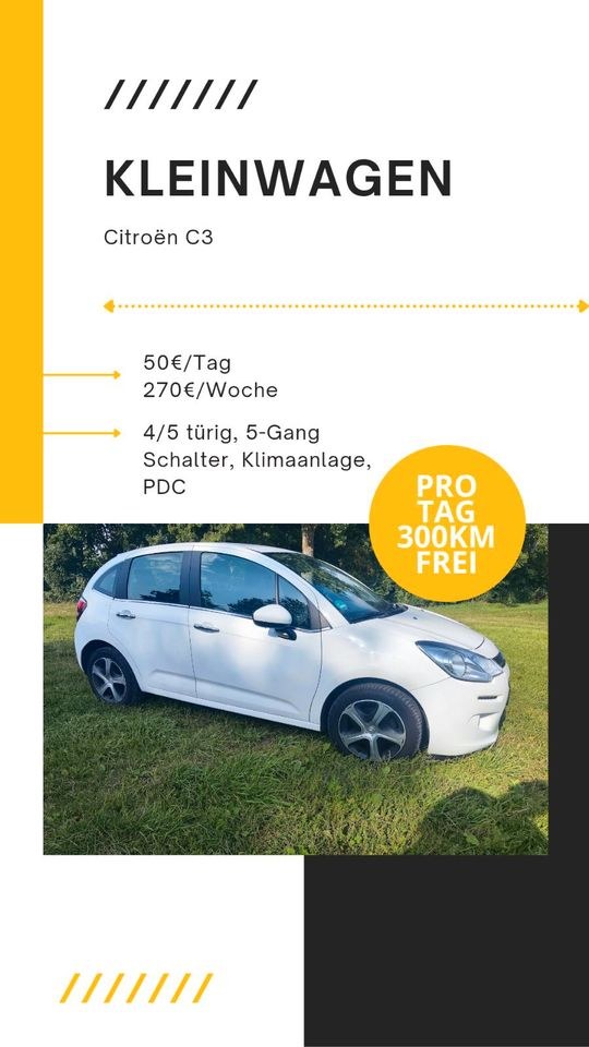 Citroen C3 Kleinwagen Auto mieten bei Rentbee – fair mieten