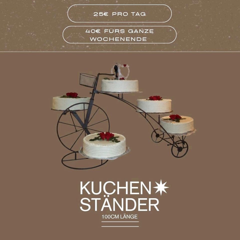 Vintage Kuchenständer Candybar mieten bei Rentbee – mobile Bar