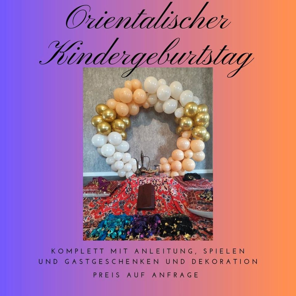 Kindergeburtstag 1001 Nacht Mädchen orientalisch mieten bei Rentbee