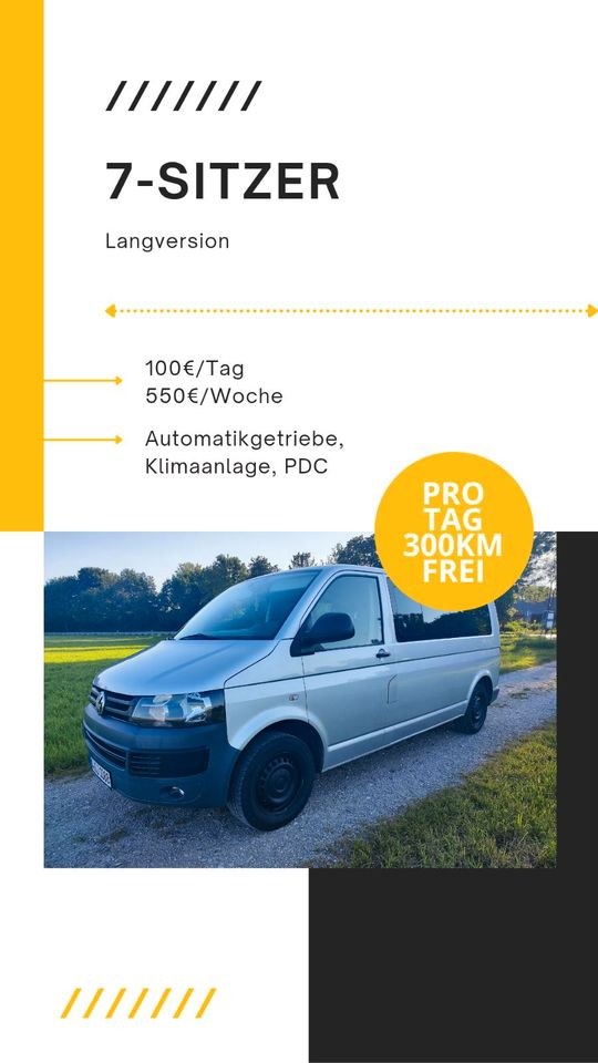 VW Bus Bulli 7 Sitzer mieten bei Rentbee – für Gruppe & Team