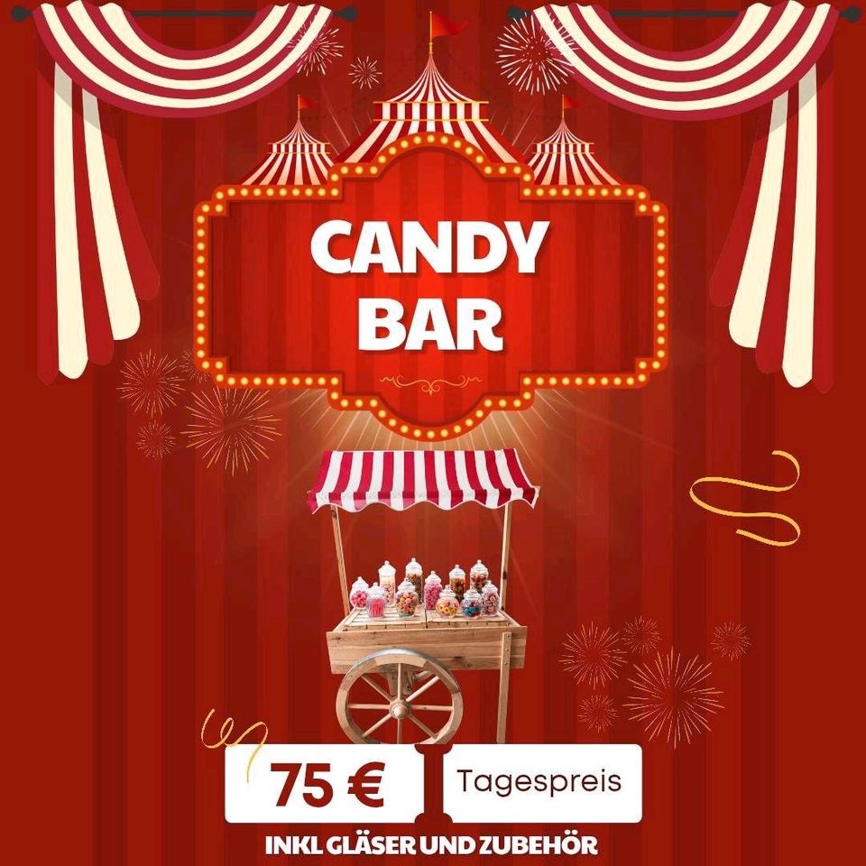 Candybar Marktwagen inkl Gläser mieten bei Rentbee – mobile Bar