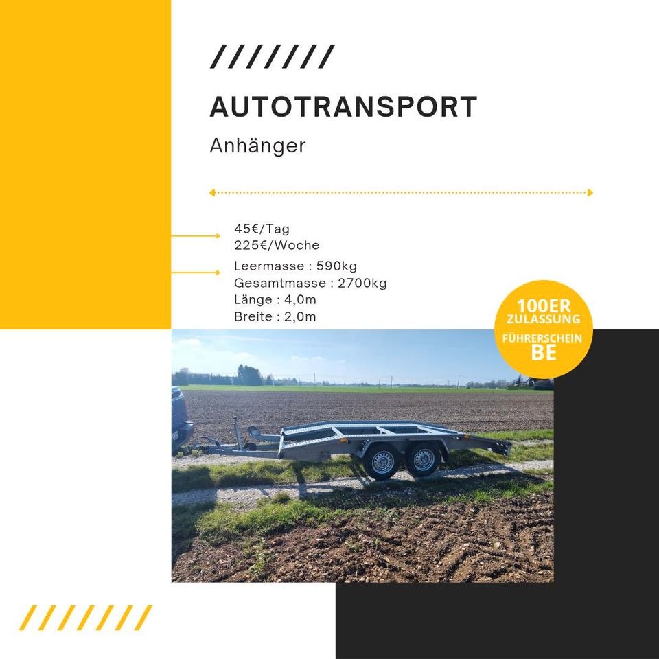 PKW Transportanhänger Autotransportanhänger mieten bei Rentbee