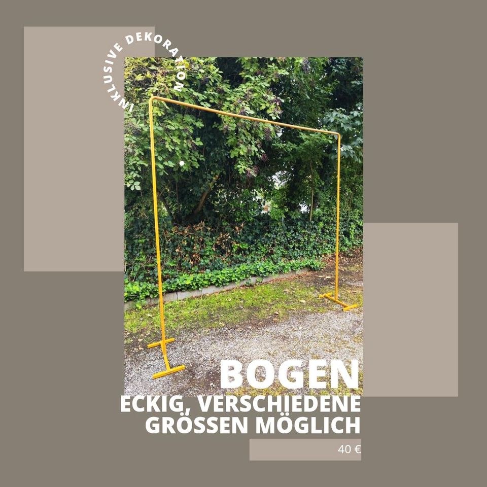 Traubogen Dekorationsbogen gold eckig mieten bei Rentbee