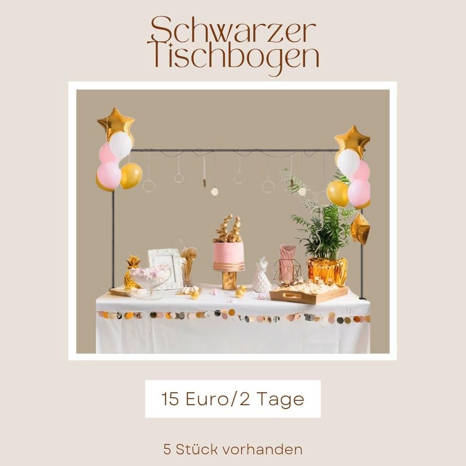 Tischbogen Dekoration Candy Bar mieten bei Rentbee – für die Hochzeit