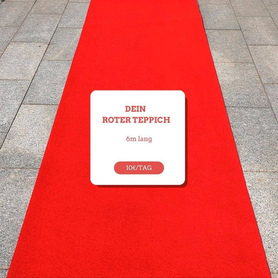 roter Teppich Veranstaltung mieten bei Rentbee – für die Hochzeit