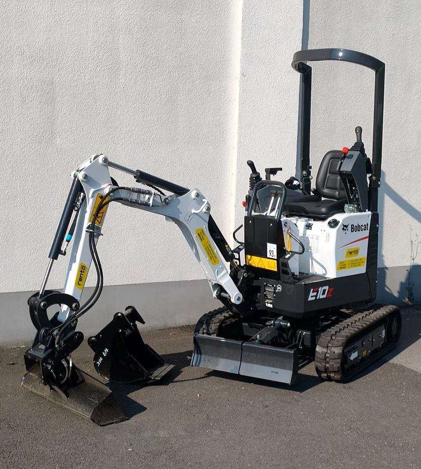 Minibagger 1,1t Bobcat E10z 2026 Schwenkwanne mieten in Solingen
