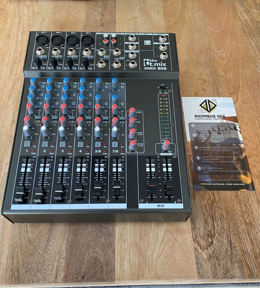 t.mix xmix 802 USB 8 Kanal Mischpult mieten in Mönchengladbach