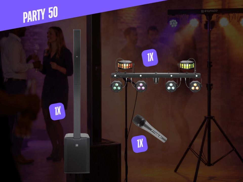 Musikanlage PA Anlage Partylicht Set 50 Pers mieten in Uplengen – 2