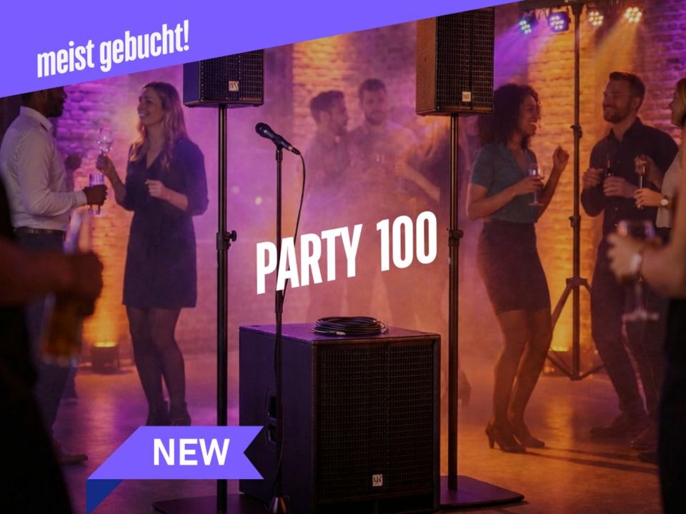 Musikanlage PA Anlage Partylicht Set 100 Pers mieten in Uplengen – 2