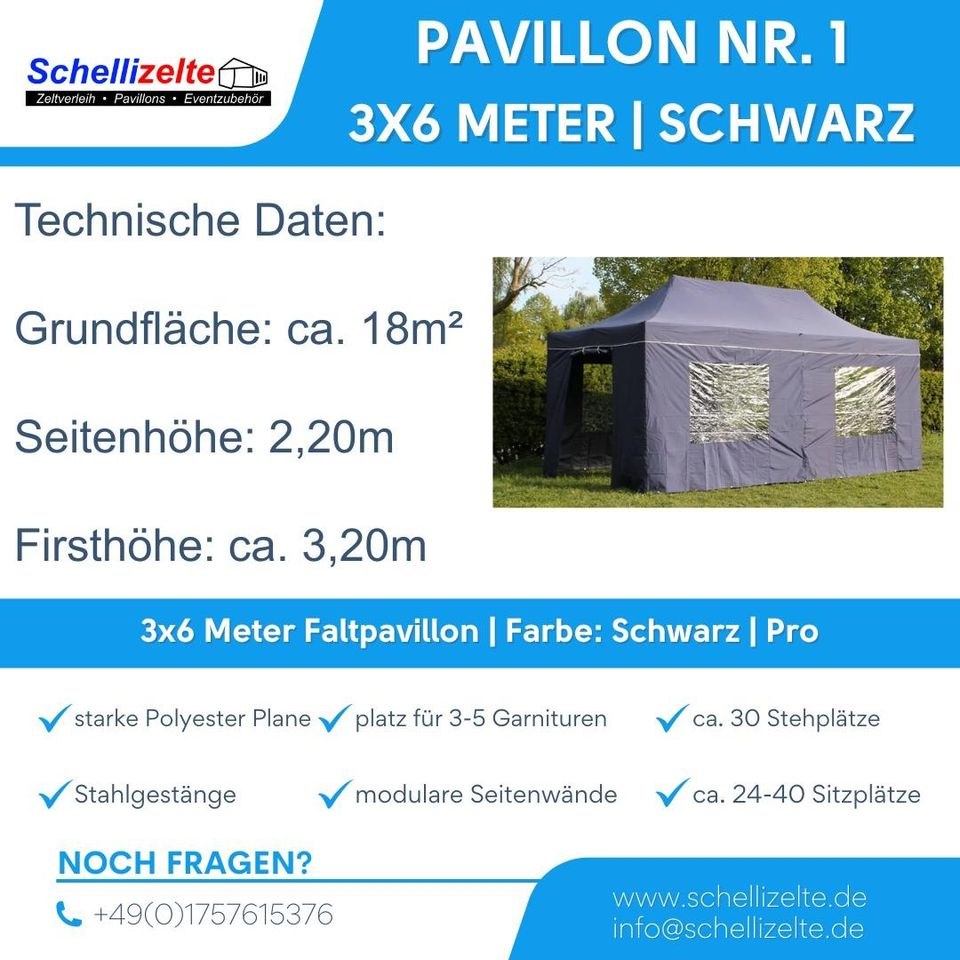Faltpavillons Partypavillons 3x3m mieten bei Schellizelte Zeltverleih – 2