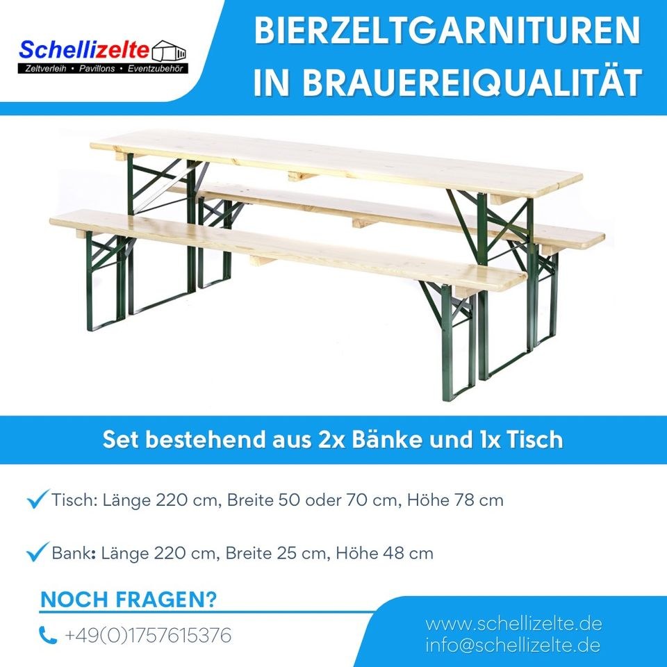 Bierzeltgarnituren mieten in Buseck – Sitzplätze für alle – 2