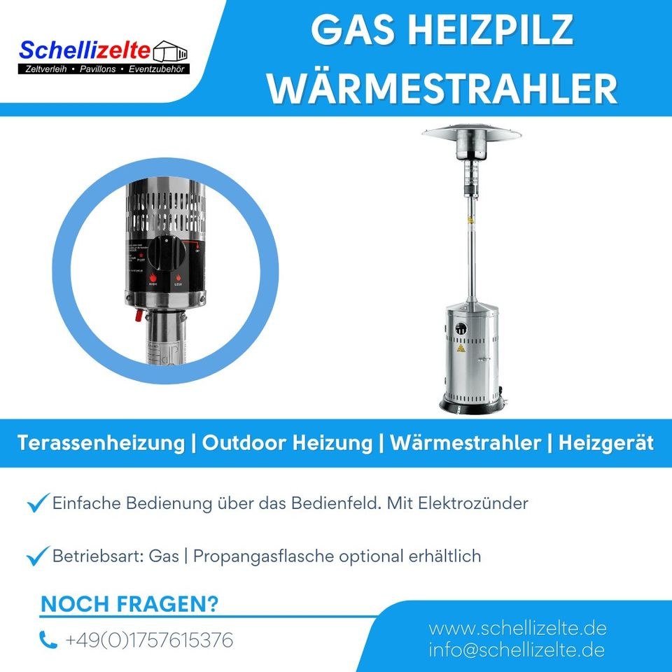 Heizpilz Heizgeräte Heizlüfter Zeltheizung mieten in Buseck – 2