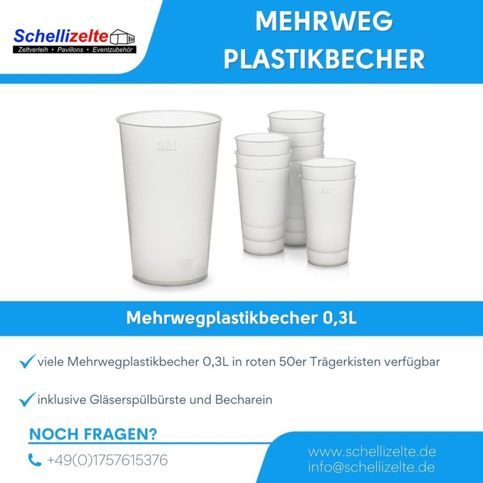 Willigläser 0,2L Mehrwegbecher 0,3L Sektgläser mieten in Buseck – 3